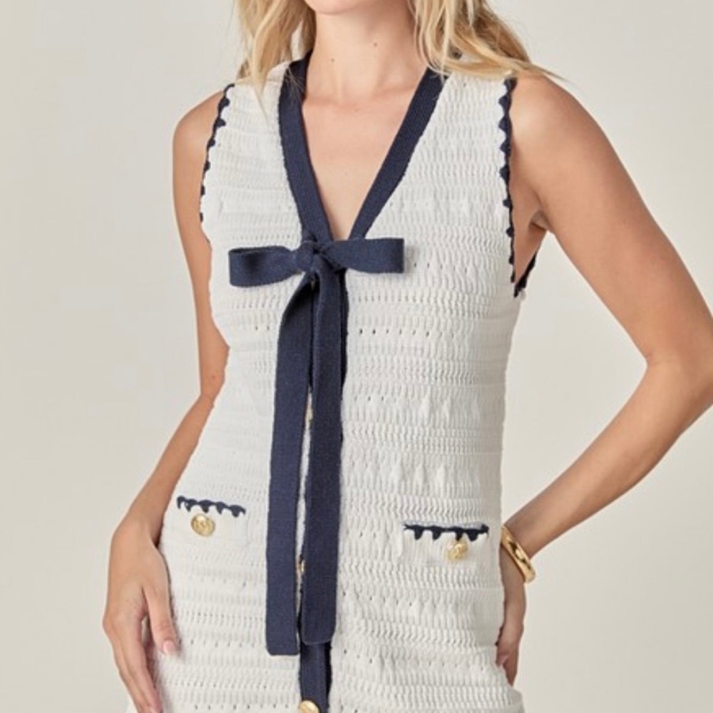 English Factory Bowline Crochet Dress